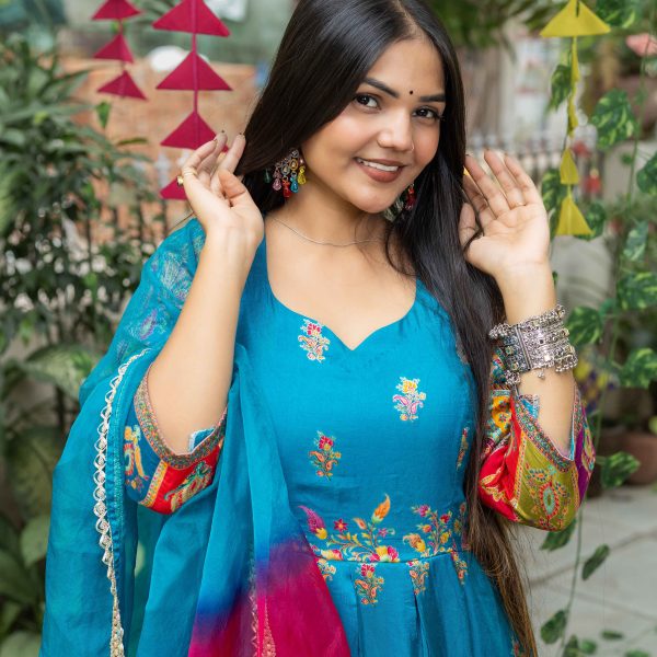 Anarkali Kurta Set (with Dupatta & Bottom)