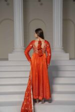 Premium Orange Festive Anarkali Set - Image 5