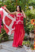 𝐓𝐞𝐞𝐣 𝐑𝐚𝐧𝐠 – 𝐑𝐞𝐝 𝐏𝐞𝐩𝐥𝐮𝐦 𝐓𝐞𝐛𝐛𝐲 𝐓𝐨𝐩 & 𝐏𝐥𝐚𝐳𝐨 𝐒𝐞𝐭 𝐰𝐢𝐭𝐡 𝐎𝐦𝐛𝐫𝐞 𝐃𝐮𝐩𝐚𝐭𝐭𝐚 ✨ - Image 2