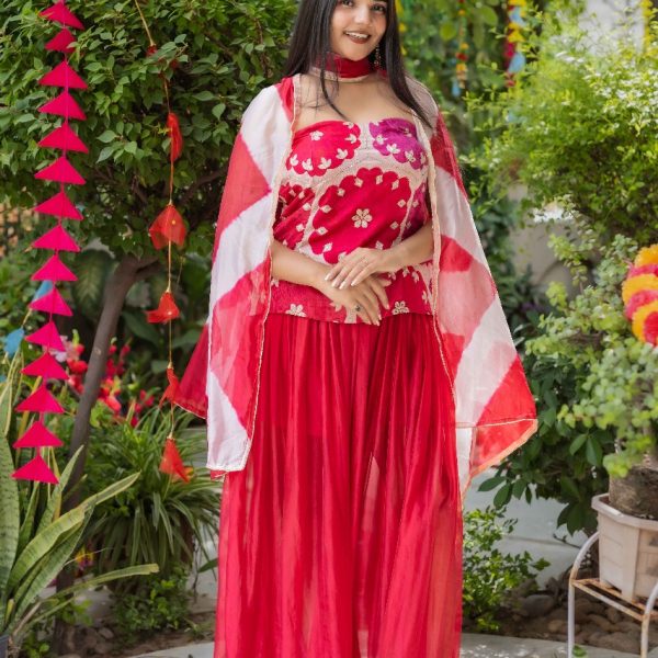 𝐓𝐞𝐞𝐣 𝐑𝐚𝐧𝐠 – 𝐑𝐞𝐝 𝐏𝐞𝐩𝐥𝐮𝐦 𝐓𝐞𝐛𝐛𝐲 𝐓𝐨𝐩 & 𝐏𝐥𝐚𝐳𝐨 𝐒𝐞𝐭 𝐰𝐢𝐭𝐡 𝐎𝐦𝐛𝐫𝐞 𝐃𝐮𝐩𝐚𝐭𝐭𝐚 ✨