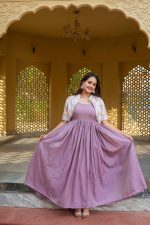 ✨ 𝐓𝐞𝐞𝐣 𝐋𝐮𝐱𝐞 – 𝐋𝐢𝐥𝐚𝐜 𝐅𝐥𝐨𝐰𝐲 𝐌𝐚𝐱𝐢 𝐆𝐨𝐰𝐧 𝐰𝐢𝐭𝐡 𝐄𝐦𝐛𝐫𝐨𝐢𝐝𝐞𝐫𝐞𝐝 𝐉𝐚𝐜𝐤𝐞𝐭 ✨ - Image 3