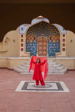 Premium Red Heritage Kurta Sharara Set - Image 5