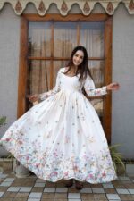 Printed Floral Anarkali Dress – Elegant Festive Edit - Image 4