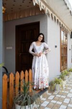 Printed Floral Anarkali Dress – Elegant Festive Edit - Image 3